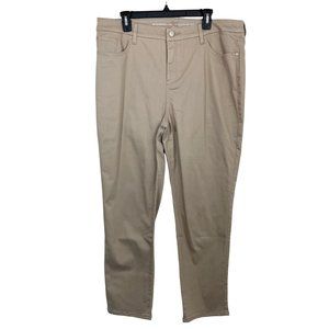 Chico's NEW So Slimming Girlfriend Ankle Jeans Vintage Taupe - Size 3, US 16